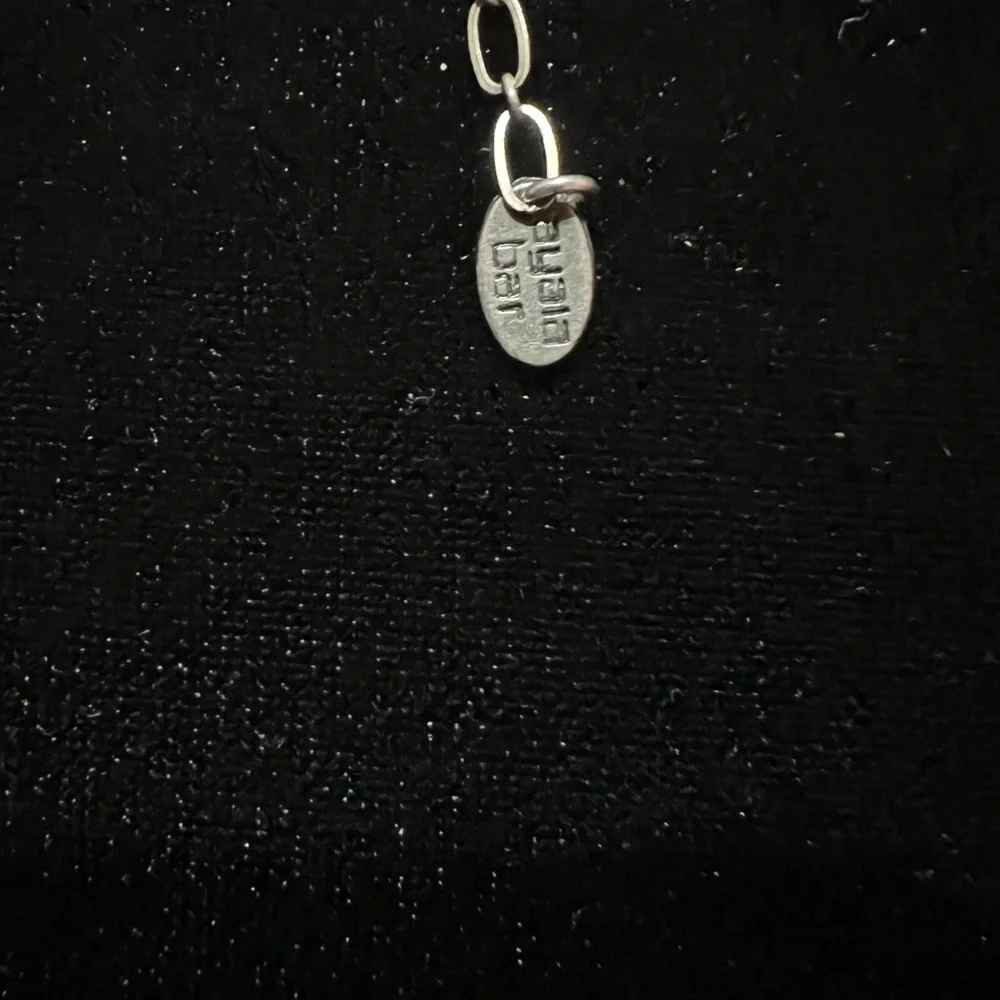 VINTAGE Ayala Bar Silver, Green & Bronze Necklace - Picture 4 of 6